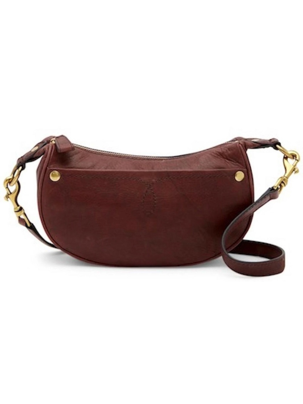 Frye Campus Rivet Small Leather Crossbody Bag in Black Cherry - Picture 3 of 9